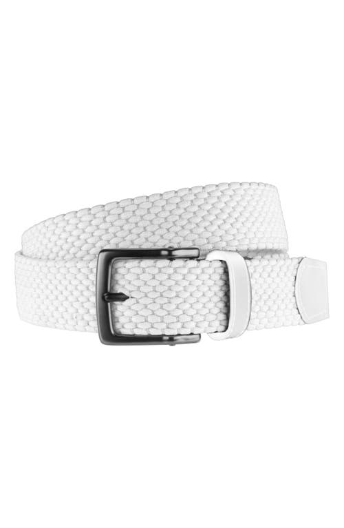 Stretch Woven Belt in White