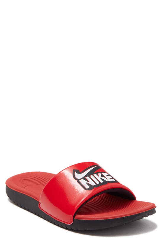 Nike Kids' Kawa Sport Slide In University Red/ White