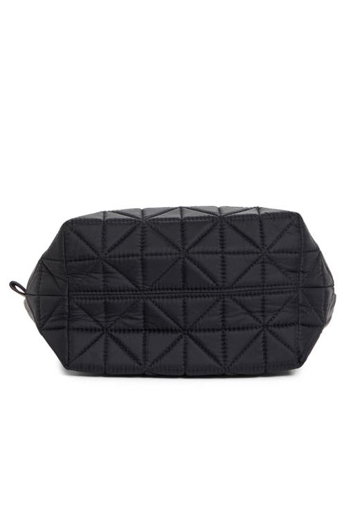 Veecollective Mini Vee Water Repellent Quilted Nylon Tote In Black