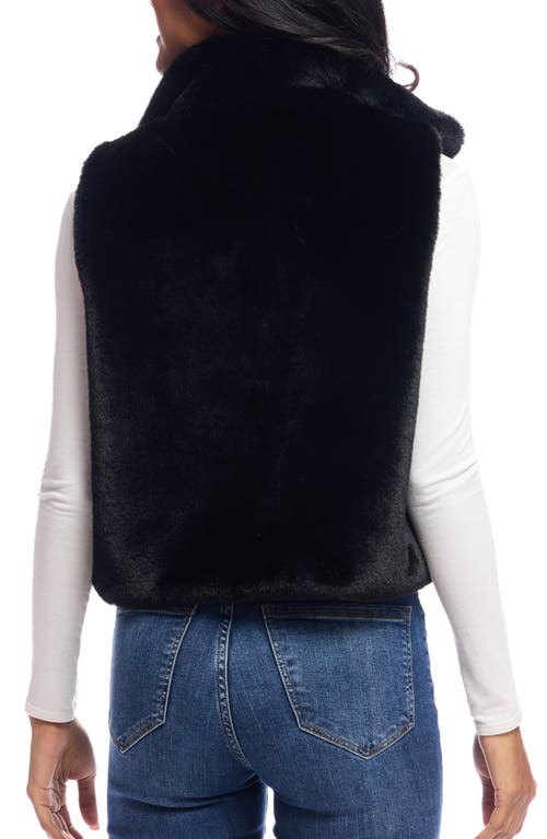 Shop Donna Salyers Fabulous-furs Donna Salyers Fabulous Furs Le Mink Faux Fur Crop Vest In Black