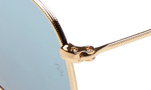 Ray Ban Ray-ban 54mm Hexagonal Flat Lens Sunglasses In Gold/grey