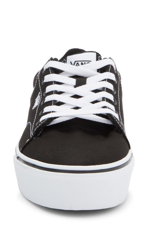 Vans Seldan Platform Sneaker In Canvas Black/white