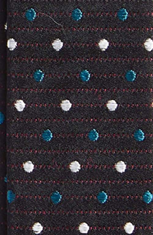 Clifton Wilson Navy Polka Dot Silk Suspenders In Navy