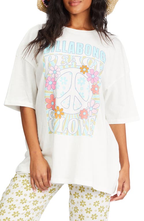 UPC 196329000101 product image for Billabong Peace & Love Oversize Cotton Graphic Tee in Salt Crystal at Nordstrom, | upcitemdb.com