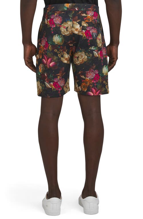 Shop Prps Gold Finch Floral Shorts In Black