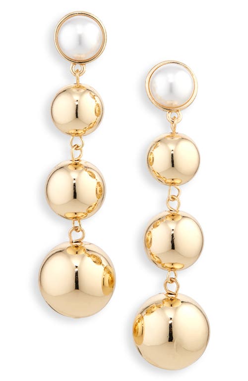 Shop Nordstrom Orb Linear Drop Earrings In White- Gold