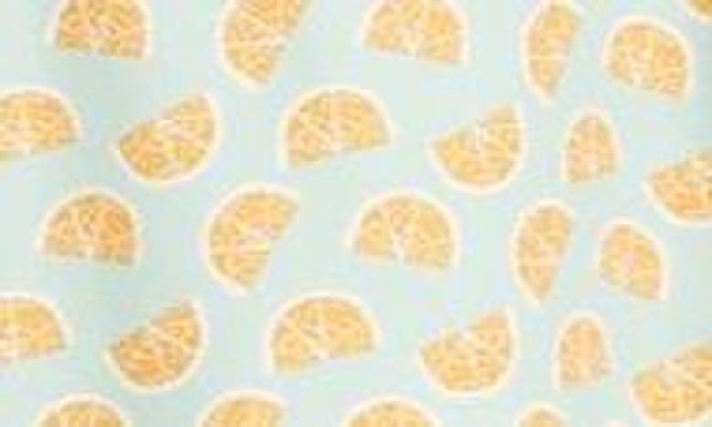 Johnston & Murphy Citrus Print Short Sleeve Cotton Button-down Shirt In Green/orange