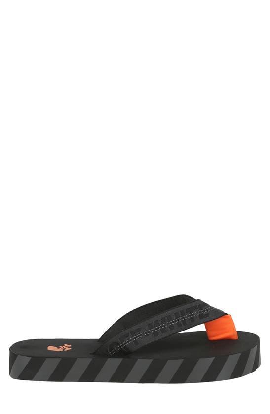 Shop Off-white Industrial Belt Flip Flop Sandal In Black Orange