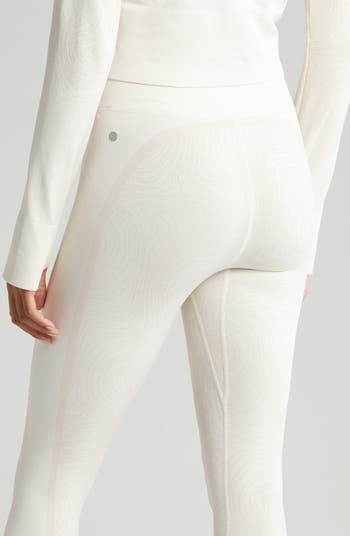 Zella Seamless Jacquard Base Layer leggings in White