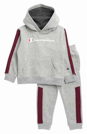 Champion Kids Checkered Fleece Pullover Hoodie Joggers Set