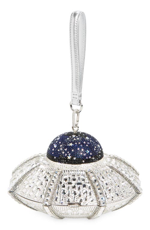 JUDITH LEIBER COUTURE UFO Orbiter Clutch in Silver Rhine Multi at Nordstrom