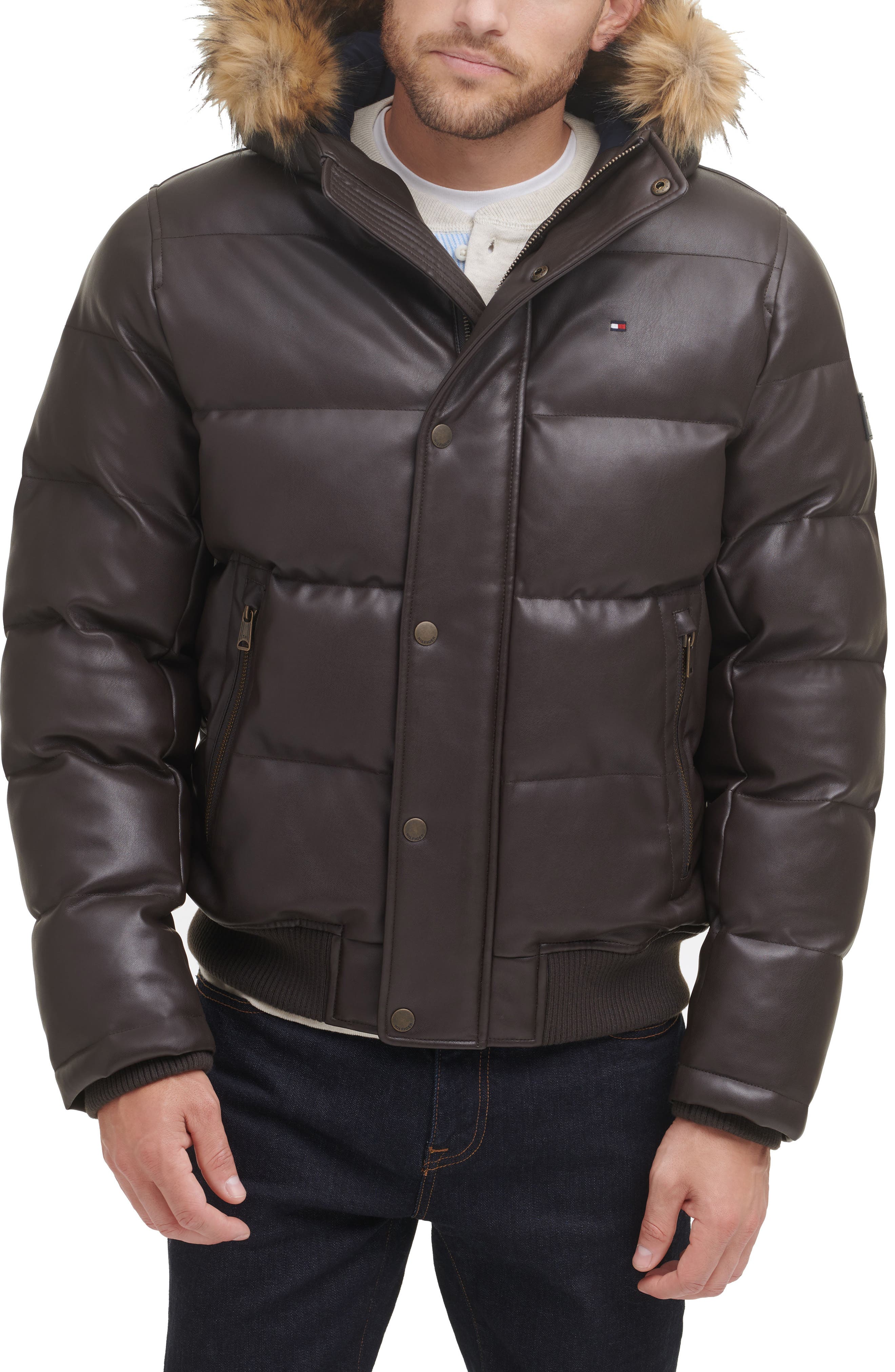 tommy hilfiger jacket mens fur