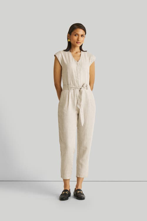 Reistor Evening Chai Jumpsuit In White Hemp