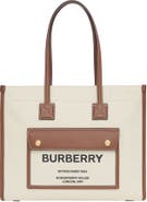 Burberry pink Mini Canvas Freya Tote Bag