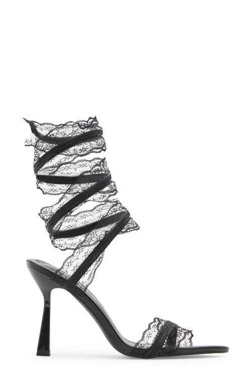 Wild Diva Lounge Shylee Wrap Sandal In Black