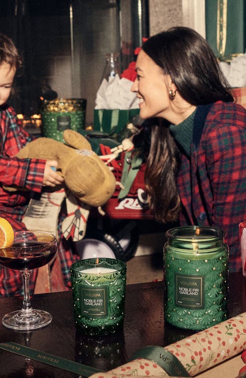 Voluspa Noble Fir Garland Classic Candle In Green
