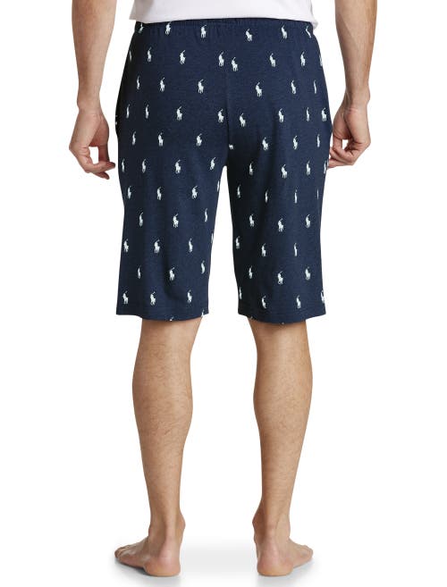 Polo Ralph Lauren Allover Pony Pajama Short In Blue