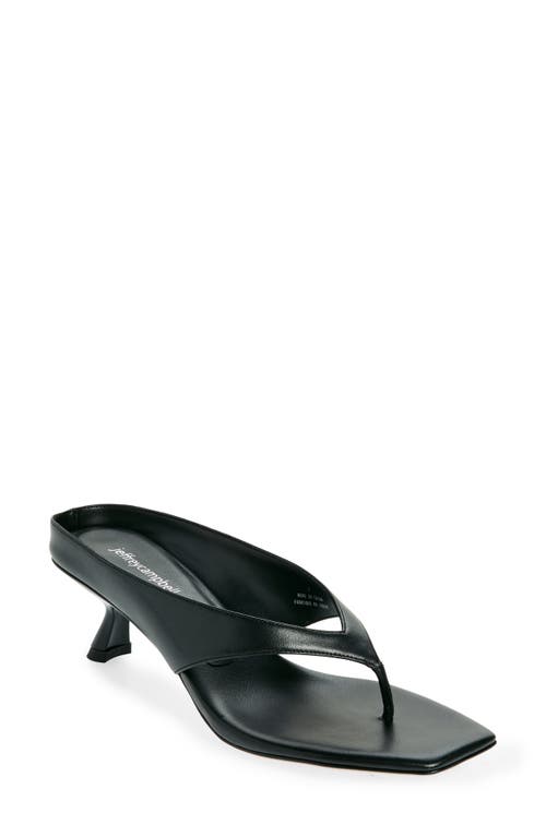 Jeffrey Campbell Kitten Heel Flip Flop In Black