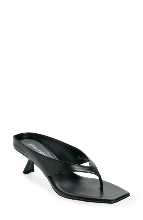 Shop Jeffrey Campbell Kitten Heel Flip Flop In Black