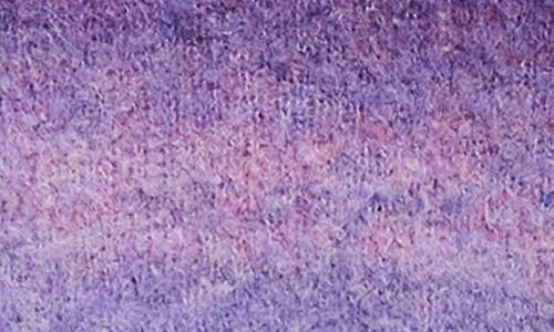 Karen Kane Petite Size Ombre Boucle Sweater In Plum In Multi