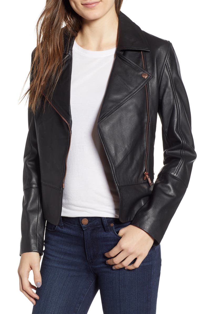 Ted Baker London Lizia Minimal Biker Jacket Nordstrom Lizia Minimal Biker Jacket Main Color 001