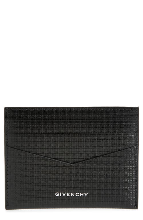 Shop Givenchy 4g Embossed Calfskin Card Holder In Black/black