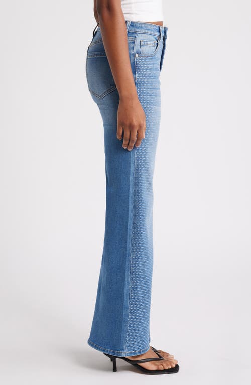 Shop Ptcl Bling Out High Waist Wide Leg Jeans In Indigo