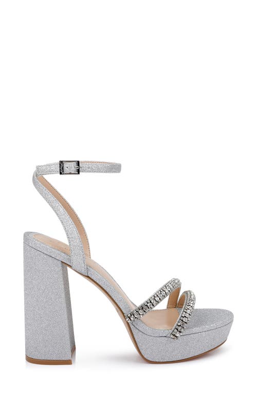 Jewel Badgley Mischka Rochel Platform Sandal In Silver