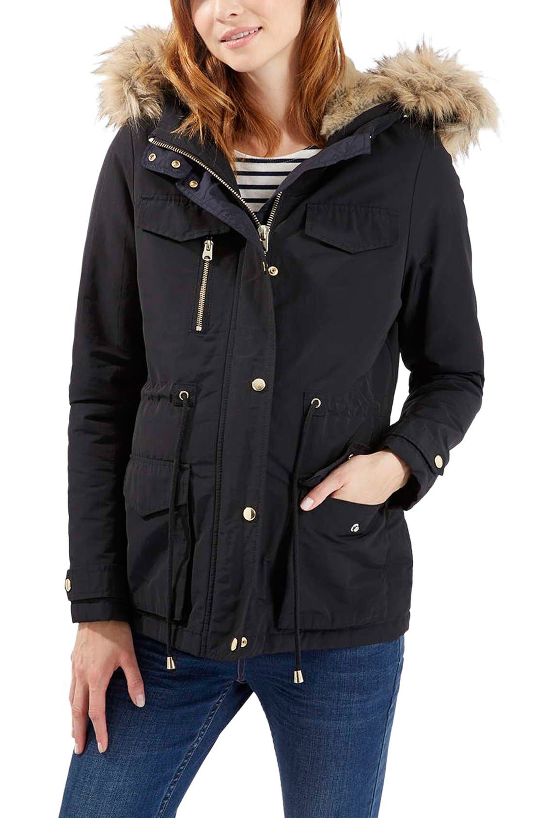 Maternity Parka with Faux Fur Trim Nordstrom