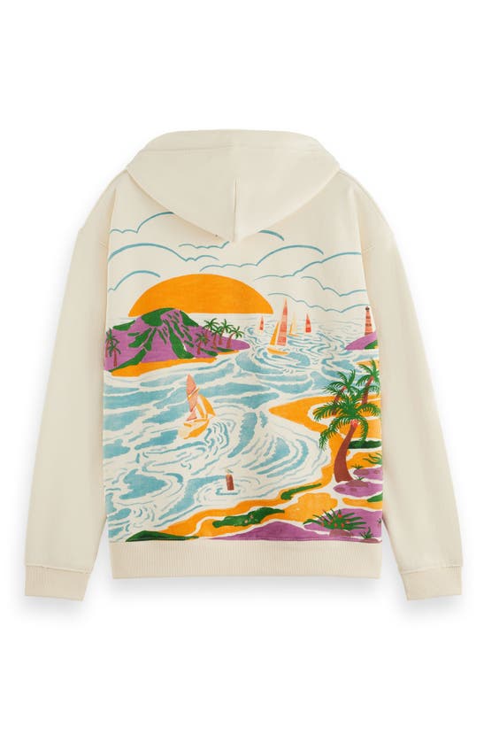 Shop Scotch & Soda Landscape Graphic Hoodie In Shell