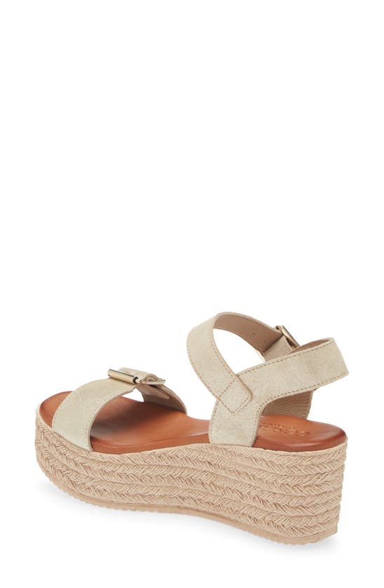 Cordani Betsy Espadrille Wedge Sandal In Dusty Gold