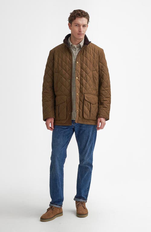 Shop Barbour Lydford Quilted Jacket In Dark Sand Copper