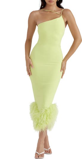 House of 2025 cb feather dress