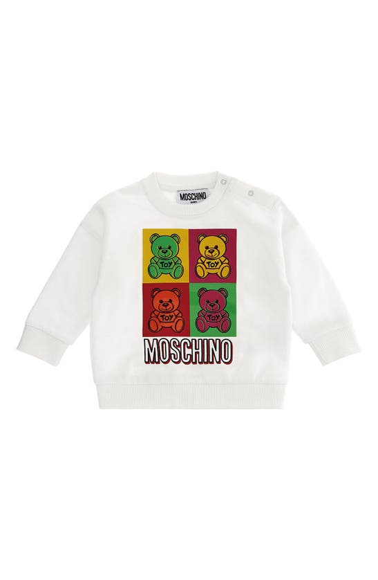 Click to view more detailed imagery on our partner's website Moschino Baby's & Little Kid's Multicolor Teddy Bear Graphic Sweatshirt In White