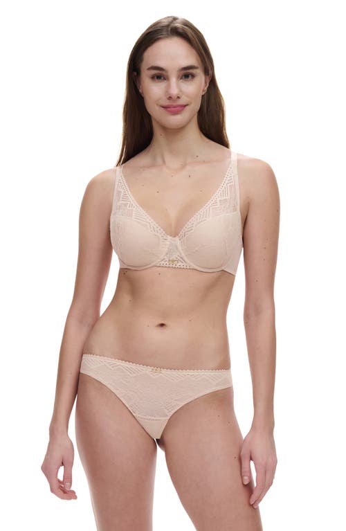 Chantelle Lingerie Origins Underwire Plunge Bra In Beige Blush
