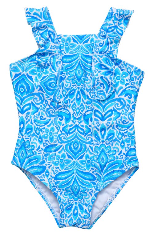 Snapper Rock Santorini Blue Ruffle One-Piece Swimsuit at Nordstrom,