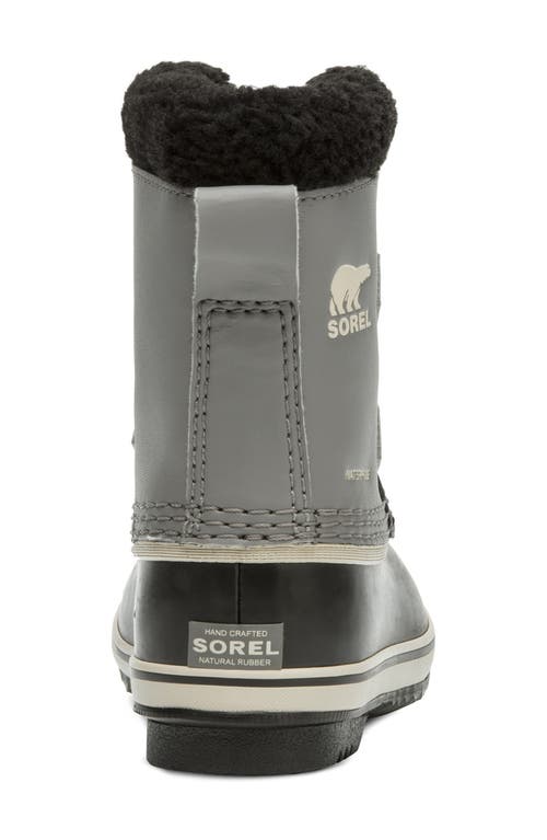 Sorel Kids' Yoot Pac Waterproof Snow Boot In Quarry/black