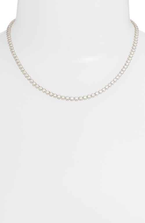 Shymi Classic Round Choker Necklace In Silver/white