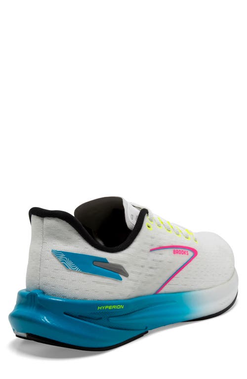 Brooks Hyperion Running Shoe In White/blue/pink