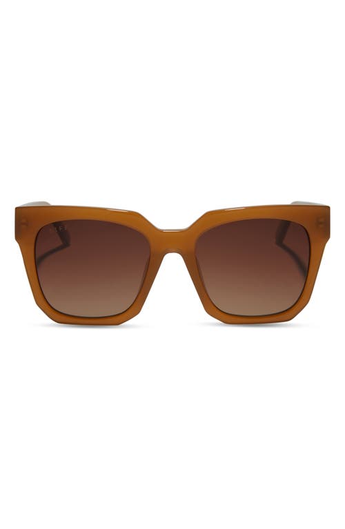 Ariana 54mm Gradient Polarized Square Sunglasses in Brown Gradient