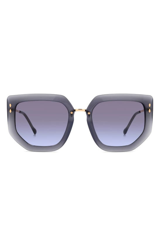 Shop Isabel Marant 55mm Gradient Cat Eye Sunglasses In Grey Gold/ Grey Shaded Blu