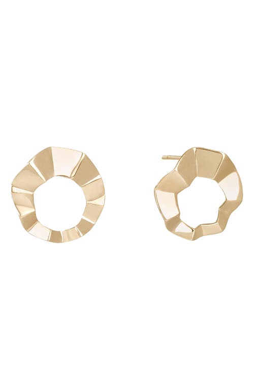LANA LANA GEOMETRIC CRINKLE STUD EARRINGS 