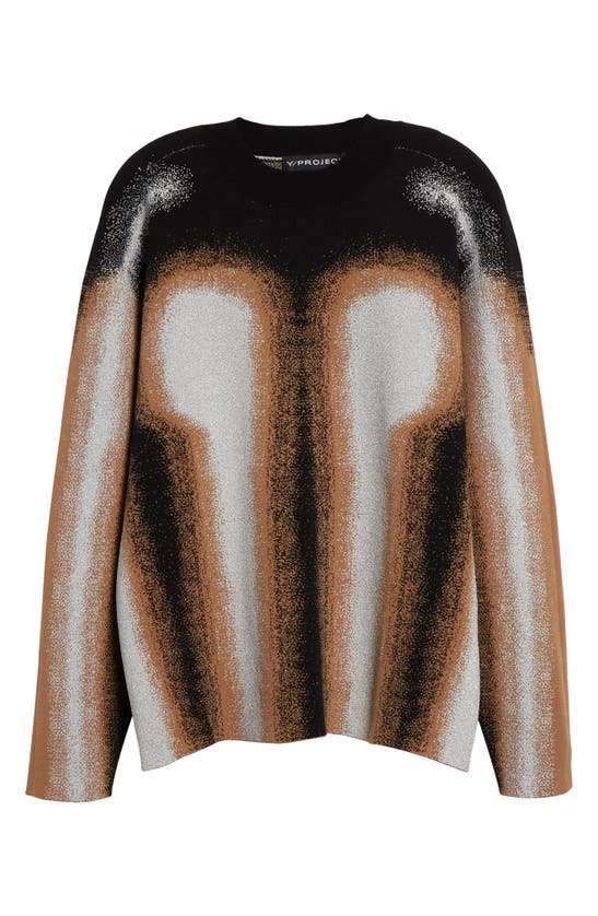 Shop Y/project Gradient Knit Crewneck Sweater In Brown