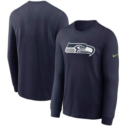 Youth Seattle Seahawks Russell Wilson College Navy Primary Gear Name &  Number Long Sleeve T-Shirt