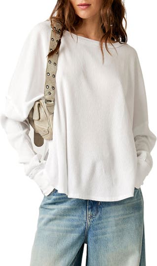 Free People Microphone Drop Waffle Knit Top | Nordstrom