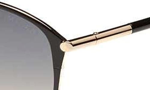 Shop Tom Ford Penelope 59mm Gradient Cat Eye Sunglasses In Shiny Rose Gold/black
