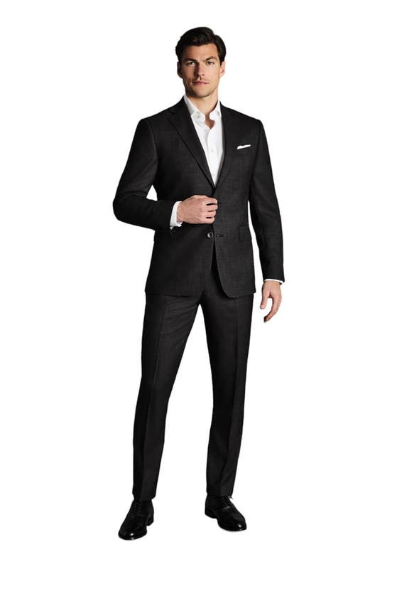 CHARLES TYRWHITT CHARLES TYRWHITT SLIM FIT END ON END ULTIMATE PERFORMANCE SUIT JACKET