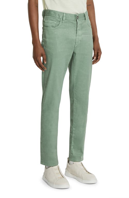 ZEGNA Linen & Cotton Blend Jeans Agave at Nordstrom,