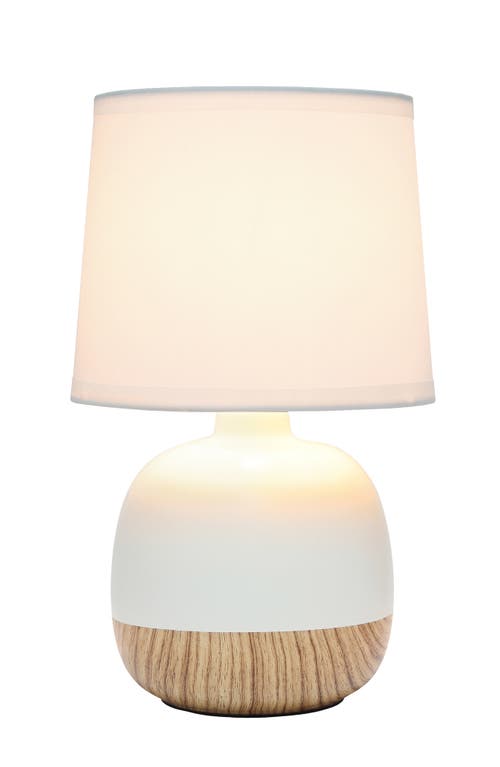 Shop Lalia Home Midcent Table Lamp In Light Wood/off White
