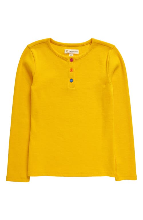Tucker + Tate Kids' Long Sleeve Henley in Yellow Lily